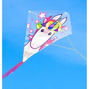 Kite Unicorn 23-Inch Tall with Handle Line & Ring